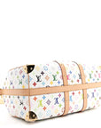 LV X TM Monogram Multicolor Keepall Bandouliere 45 White
