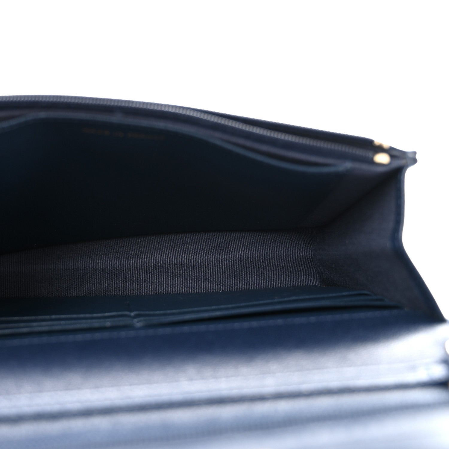 Lambskin Quilted Hold The Line Wallet On Chain WOC Dark Blue