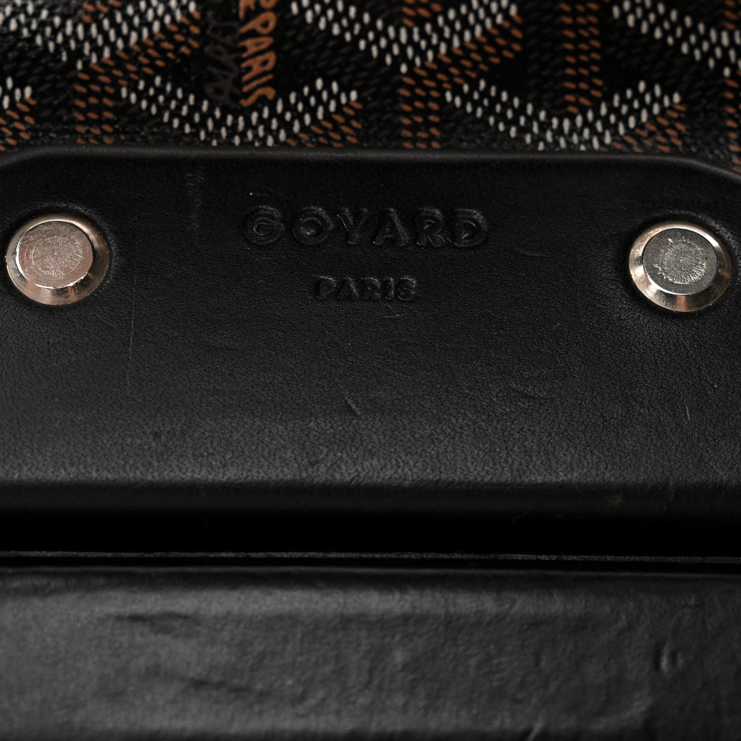 Goyardine Rolling Suitcase Trolley PM Black