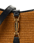 Straw Lux Boarded Dyana Lux Calfskin Small Jackie 1961 Hobo Natural Blue