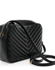 Calfskin Matelasse Monogram Lou Camera Bag Black