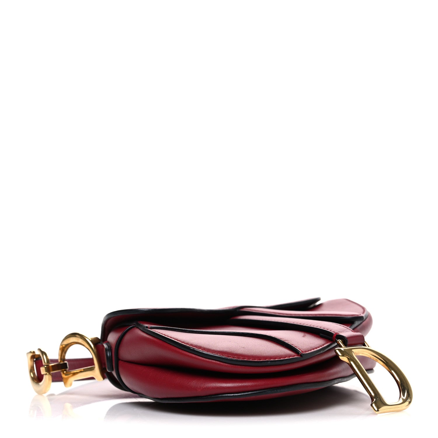 Calfskin Mini Saddle Bag Red