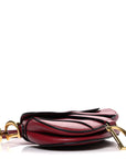 Calfskin Mini Saddle Bag Red
