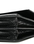 Calfskin Crocodile Embossed Medium Monochrome Monogram Sunset Black