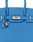 Togo Verso Birkin 30 Bleu Zanzibar Malachite