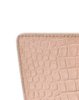 Calfskin Crocodile Embossed Medium Monogram Sunset Rose Antic