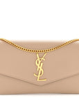 Grain De Poudre Monogram Uptown Chain Wallet Taupe