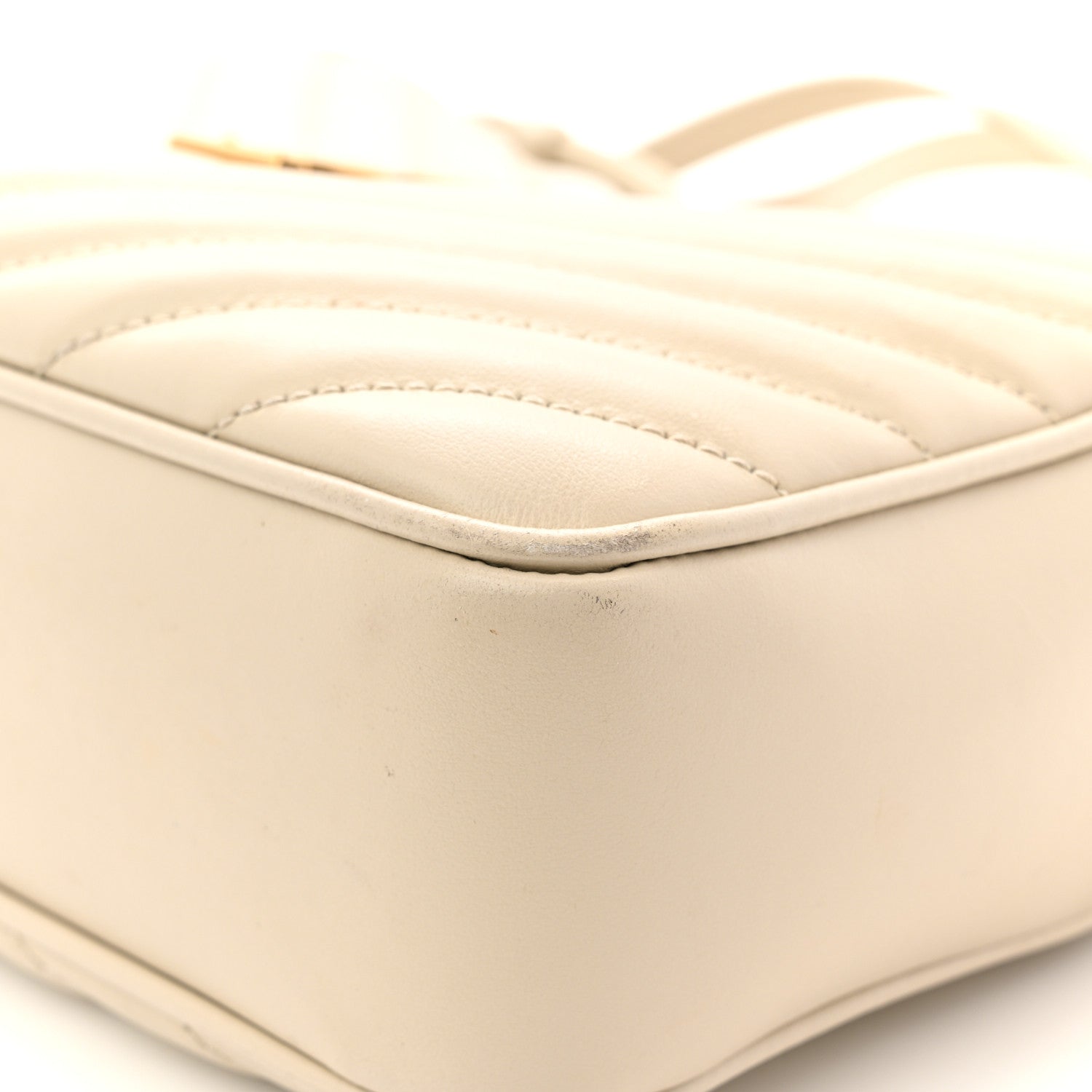 Calfskin Matelasse Monogram Lou Camera Bag Crema Soft