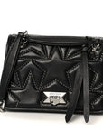 Nappa Star Quilted Studded Small Helia Shoulder Bag Black