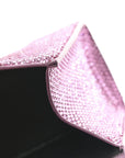 Strass Suede Hourglass Top Handle Bag XS Pink