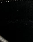 Shiny Calfskin Logo Crocodile Embossed XXS Everyday Tote  Black