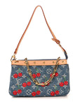 LV X TM Monogram Denim Cerises Pochette Accessories Blue