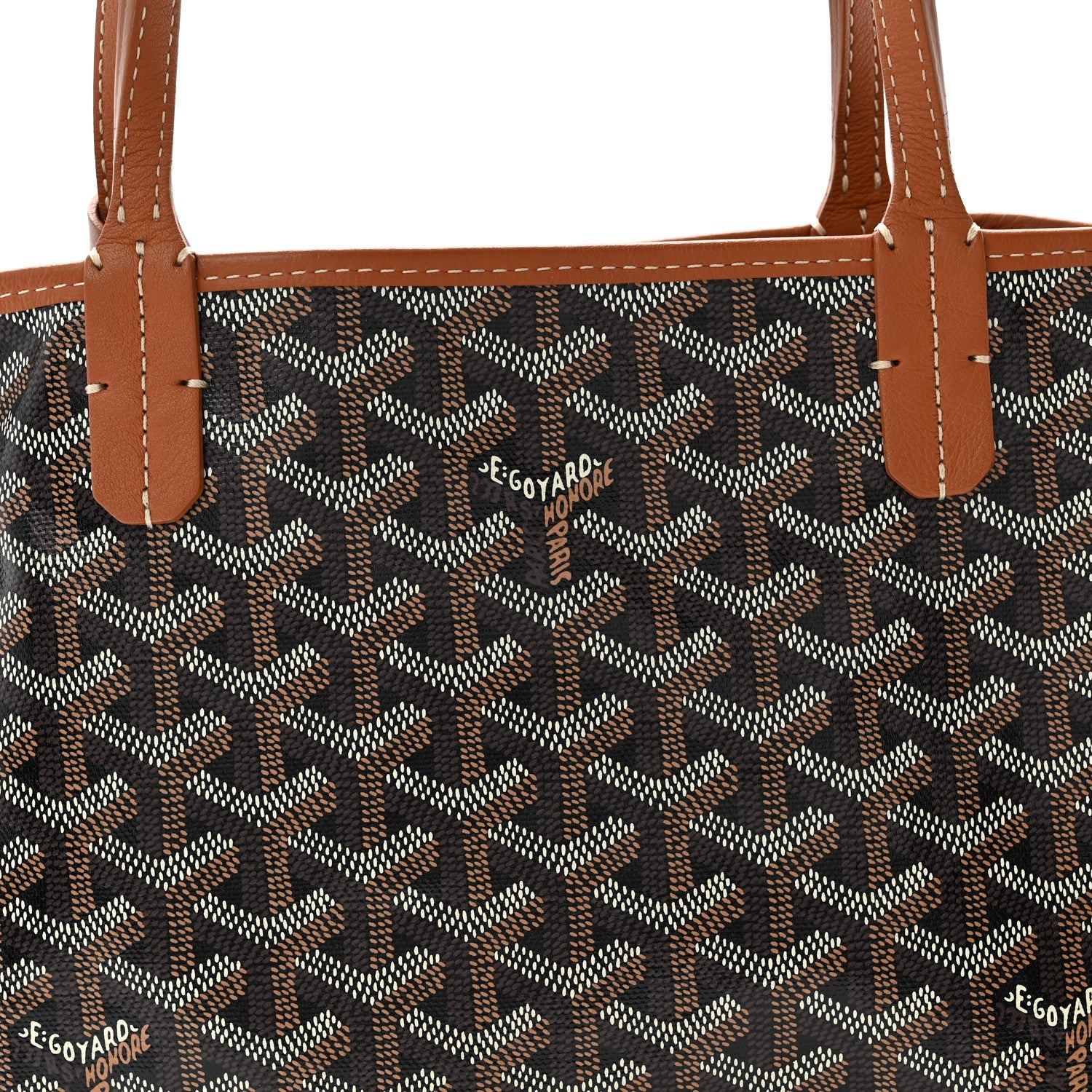 Goyardine Reversible Mini Anjou Black Gold