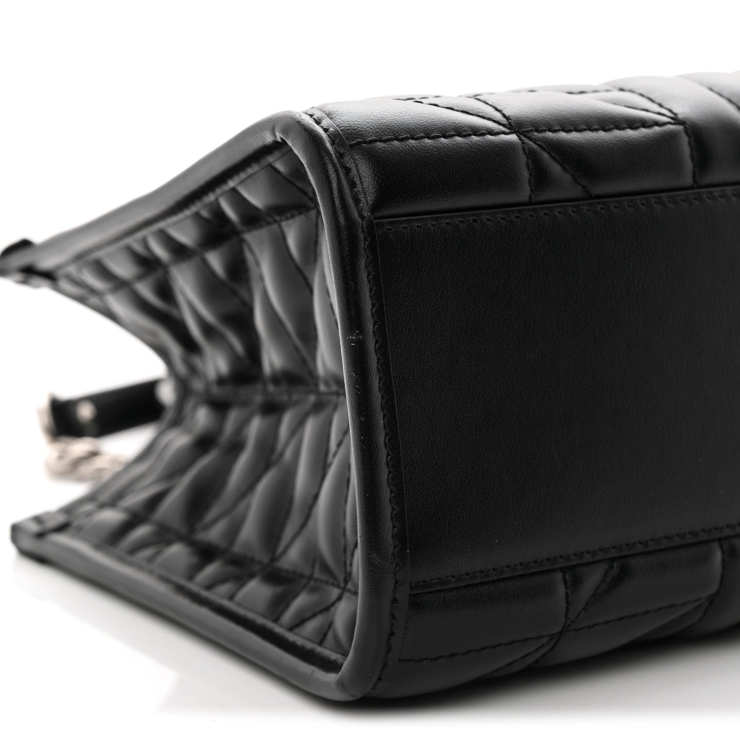 Calfskin Matelasse Aria Small GG Marmont Shoulder Tote Black