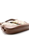 GG Supreme Monogram Azalea Calfskin Web Mini Jackie 1961 Hobo Beige Ebony Brown Sugar