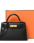 Chevre Chamkila Mini Kelly Sellier 20 Black
