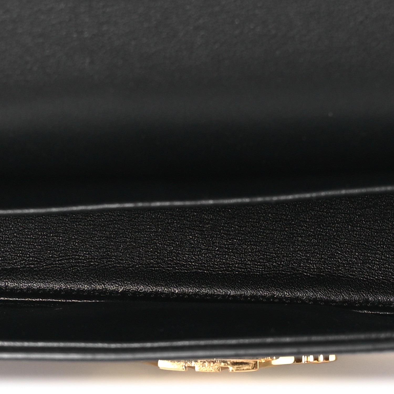 Shiny Calfskin Triomphe Shoulder Bag Black