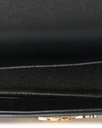 Shiny Calfskin Triomphe Shoulder Bag Black