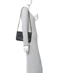 Lambskin Quilted Small Single Flap Bag Black