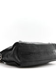 Chevre Silver Metallic Edge Hardware City Black