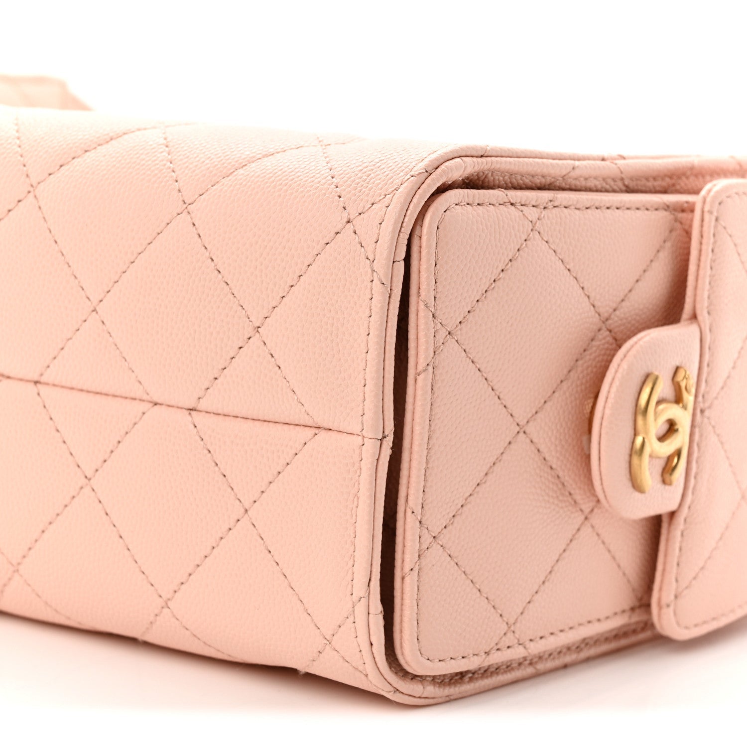 Caviar Quilted Mini CHNL 25 Handbag Light Pink