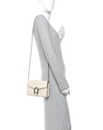 Dollar Calfskin Mini Dionysus Chain Wallet Mystic White