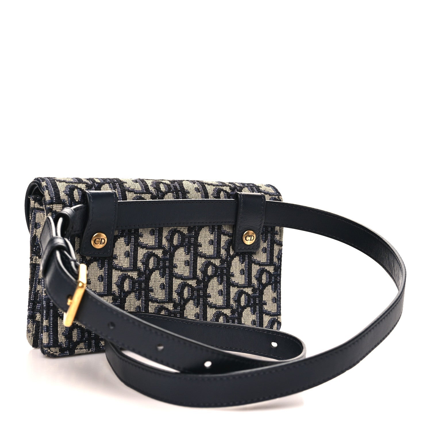 Oblique Saddle Belt Bag Blue