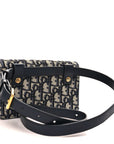 Oblique Saddle Belt Bag Blue