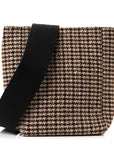 Tweed Small Sangle Bucket Bag Beige