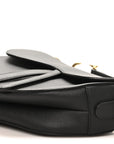 Grained Calfskin Saddle Bag Black