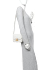 Shiny Calfskin Teen Triomphe Arctic White