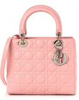 Lambskin Cannage Medium Lady D1OR Light Pink