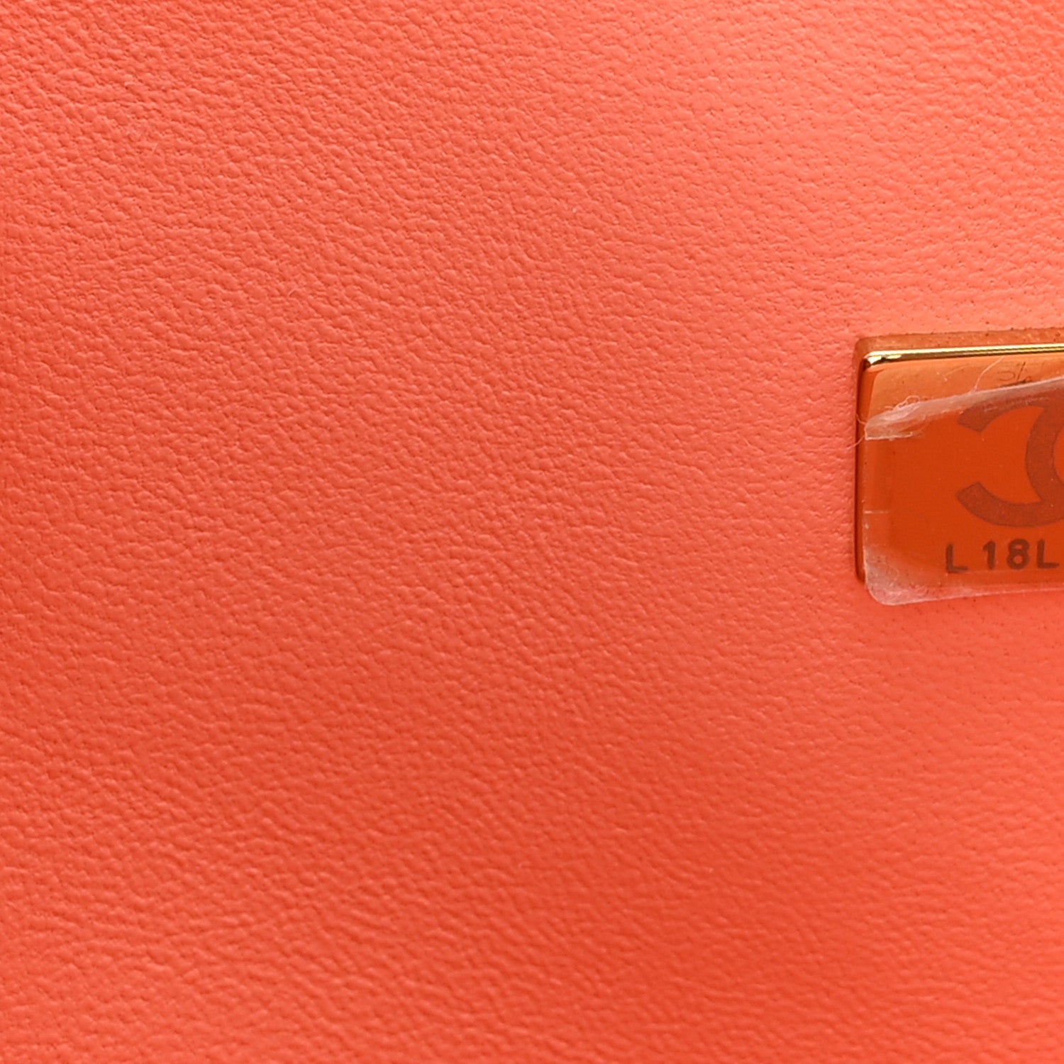 Lambskin Quilted Small Double Flap Light Orange