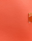 Lambskin Quilted Small Double Flap Light Orange