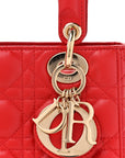 Lambskin Cannage Small My ABCD1OR Lady D1OR Red