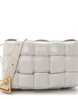 Nappa Maxi Intreccio Padded Cassette Crossbody Bag Chalk