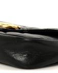 Calfskin Matelasse Super Mini GG Marmont Shoulder Bag Black