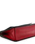 Vitello Century F is FNDI Bi-Color FF 1974 Embossed Kan I Shoulder Bag Fragola Maya Black