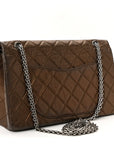 Metallic Aged Calfskin Quilted 2.55 Reissue 227 Flap Bronze