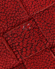 Nappa Intrecciato Zip Around Wallet Red