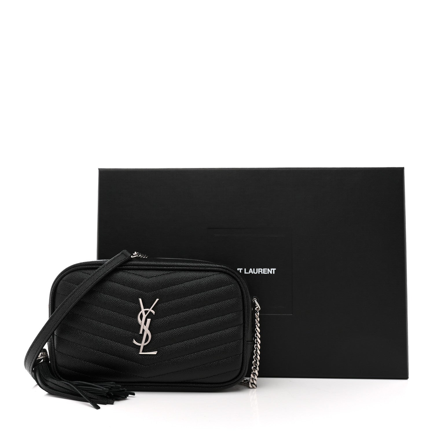 Grain De Poudre Matelasse Monogram Mini Lou Camera Bag Black