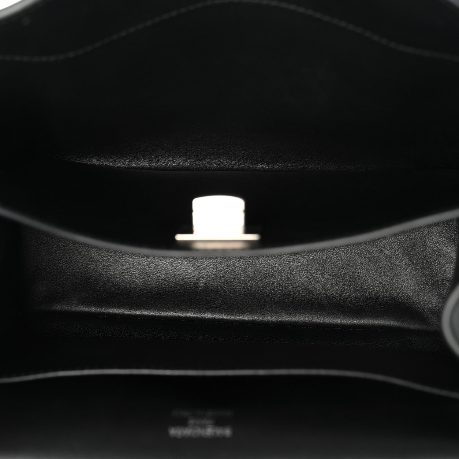 Natural Smooth Calfskin Mini Rodeo Top Handle Handbag Black
