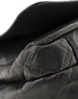 Calfskin Embossed Medusa Messenger Bag Black