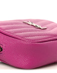 Grain De Poudre Matelasse Monogram Baby Lou Camera Bag Electric Fuxia