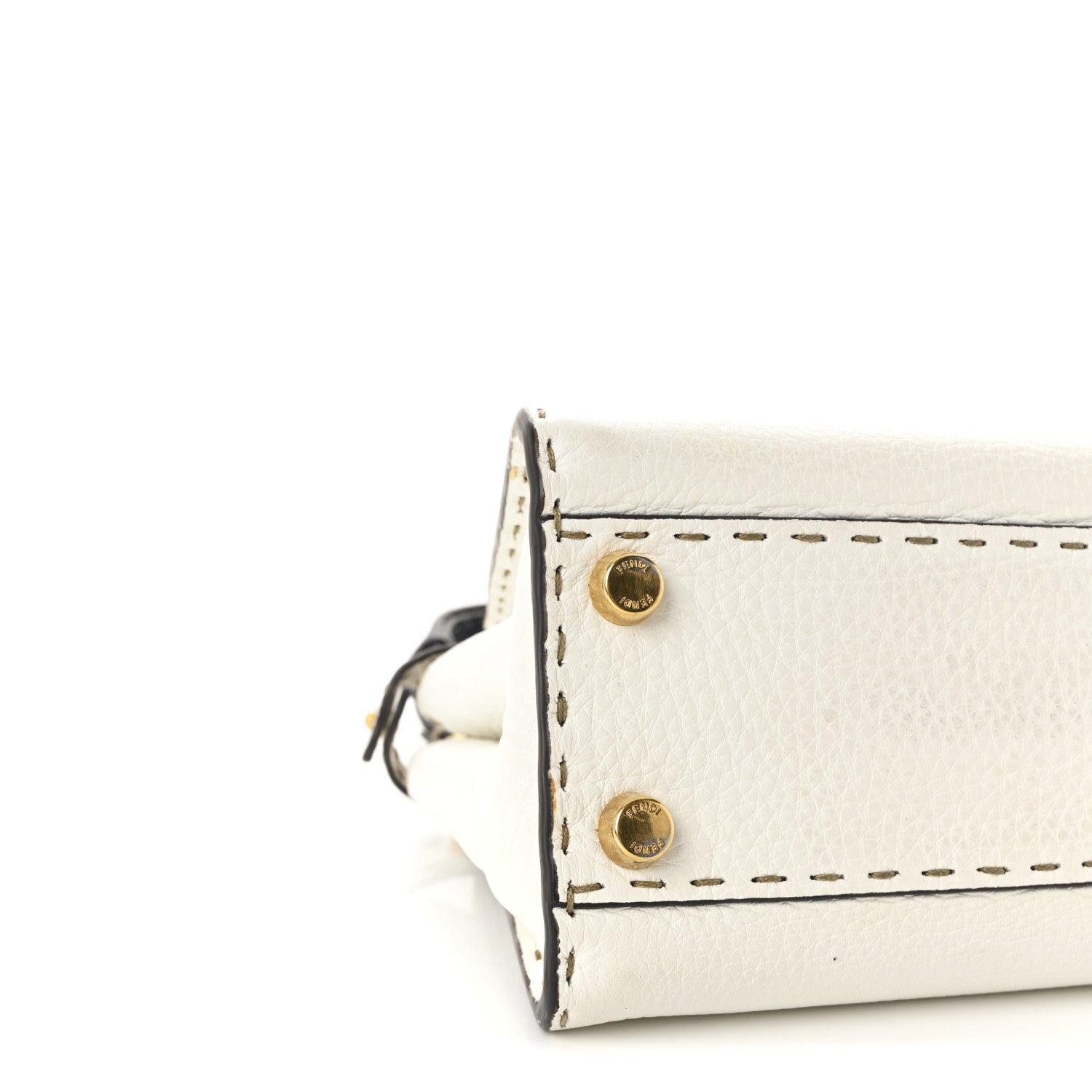 Cuoio Romano Selleria Tri-color Mini Peekaboo Iconic Satchel White Indaco Saddler