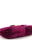 Velvet Matelasse Mini GG Marmont Shoulder Bag Fuchsia Violet Cyclamen