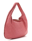 Nappa Intrecciato Medium Veneta Hobo Quarzo