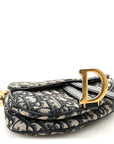 Oblique Mini Saddle Bag Blue