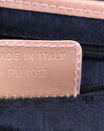 Patent Denim Jeans Saddle Bag Blue Pink