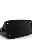 Saffiano Medium Galleria Double Zip Tote Black